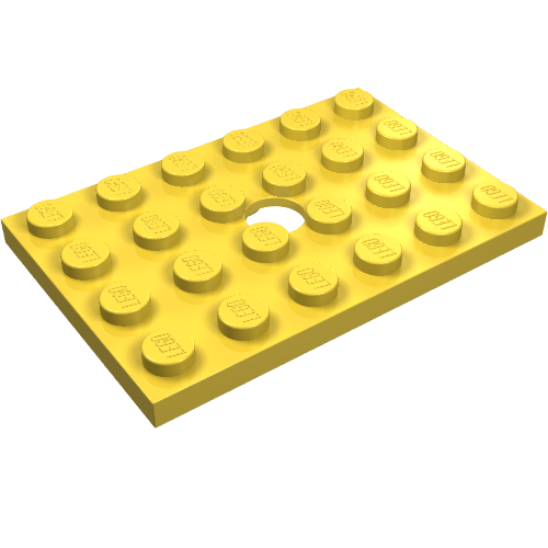 Part 709 - Plate, Modified 4 x 6 with Hole - De BrickPlaats