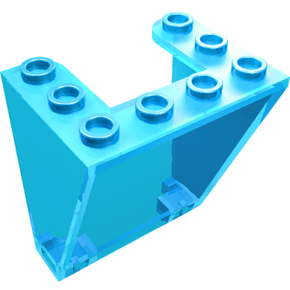 Part 72475 - Windscreen 3 x 4 x 4 Inverted, Rounded Top Corners, Cutout Bottom Corners - De BrickPlaats