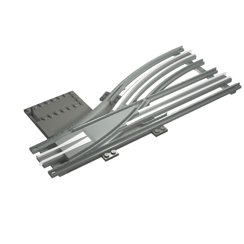 Part 73696 - Train, Track 12V Switch Point Right, Type 2 - Track Only - De BrickPlaats