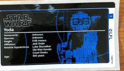 Part 75255stk01 - Sticker Sheet for Set 75255 - (65219/6279050) - De BrickPlaats