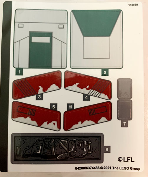 Part 75312stk01 - Sticker Sheet for Set 75312 - (84200/6374486) - De BrickPlaats