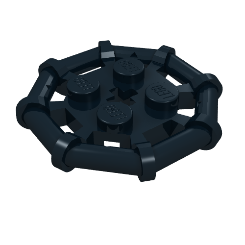 Part 75937 - Plate, Modified 2 x 2 with Bar Frame Octagonal, Reinforced, Completely Round Studs - De BrickPlaats