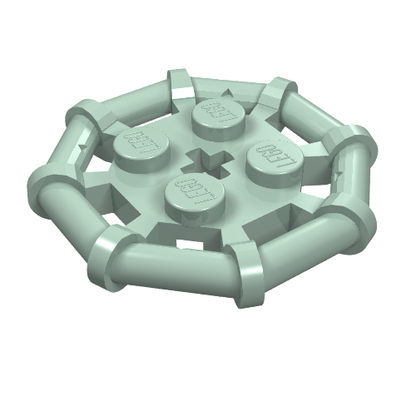 Part 75937 - Plate, Modified 2 x 2 with Bar Frame Octagonal, Reinforced, Completely Round Studs - De BrickPlaats