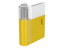 Part 801pb03 - Door 1 x 3 x 3 Left with Vertical Handle with Yellow Bottom Pattern - De BrickPlaats