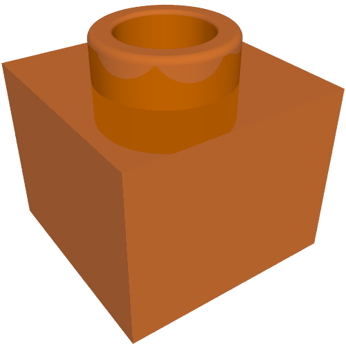 Part 86996 - Brick, Modified 1 x 1 x 2/3 with Open Stud - De BrickPlaats