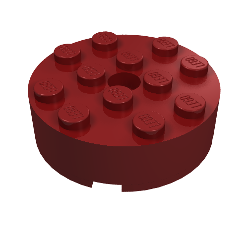 Part 87081 - Brick, Round 4 x 4 with Hole - De BrickPlaats