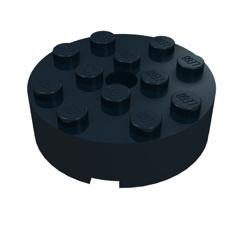 Part 87081 - Brick, Round 4 x 4 with Hole - De BrickPlaats