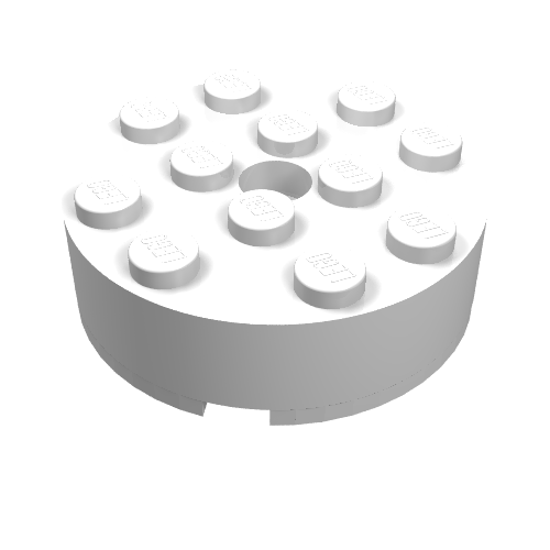 Part 87081 - Brick, Round 4 x 4 with Hole - De BrickPlaats