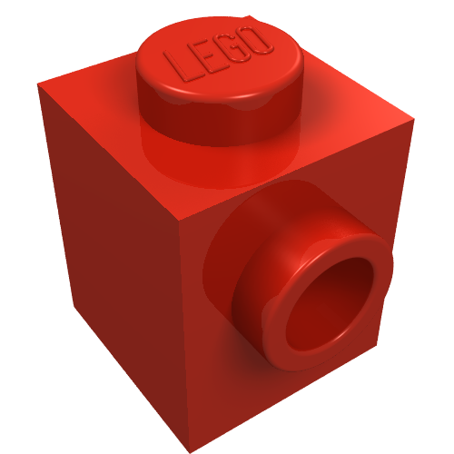 Part 87087 - Brick, Modified 1 x 1 with Stud on Side - De BrickPlaats