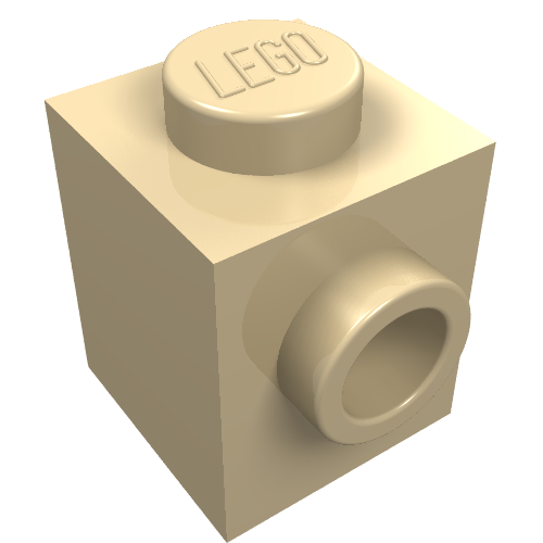 Part 87087 - Brick, Modified 1 x 1 with Stud on Side - De BrickPlaats