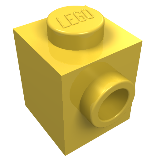 Part 87087 - Brick, Modified 1 x 1 with Stud on Side - De BrickPlaats