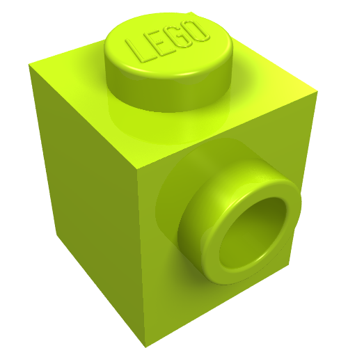 Part 87087 - Brick, Modified 1 x 1 with Stud on Side - De BrickPlaats