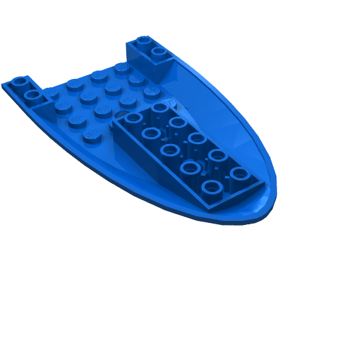 Part 87611 - Aircraft Fuselage Forward Bottom Curved 6 x 10 with 3 Holes - De BrickPlaats