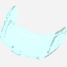 Part 87612 - Glass for Aircraft Fuselage Curved Forward 6 x 10 Top with 3 Window Panes - De BrickPlaats