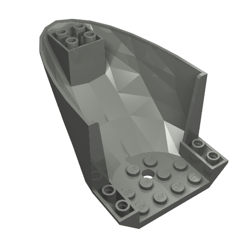 Part 87616 - Aircraft Fuselage Aft Section Curved Bottom 6 x 10 - De BrickPlaats