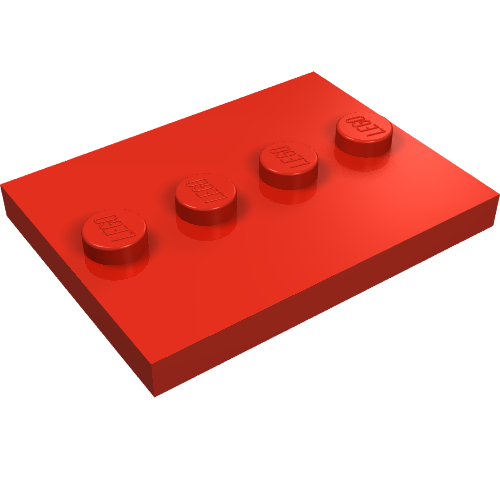 Part 88646 - Tile, Modified 3 x 4 with 4 Studs in Center - De BrickPlaats