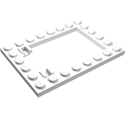 Part 92107 - Plate, Modified 6 x 8 Trap Door Frame Horizontal (Long Pin Holders) - De BrickPlaats