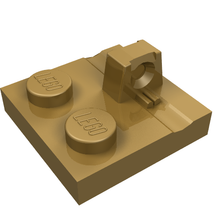 Part 92582 - Hinge Plate 2 x 2 Locking with 1 Finger on Top - De BrickPlaats