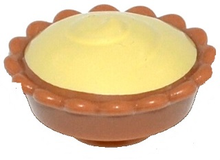 Part 93568pb02 - Pie with Bright Light Yellow Cream Filling Pattern - De BrickPlaats