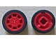 Part 93593c01 - Wheel 11mm D. x 6mm with 8 Spokes with Black Tire 14mm D. x 6mm Solid Smooth (93593 / 50945) - De BrickPlaats