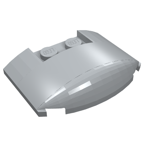 Part 93604 - Wedge 3 x 4 x 2/3 Triple Curved - De BrickPlaats