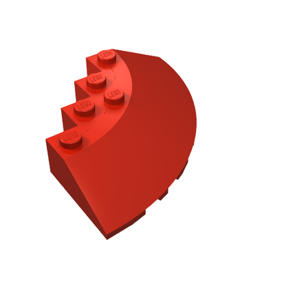 Part 95188 - Brick, Round Corner 6 x 6 with Slope 33 Edge, Facet Cutout - De BrickPlaats