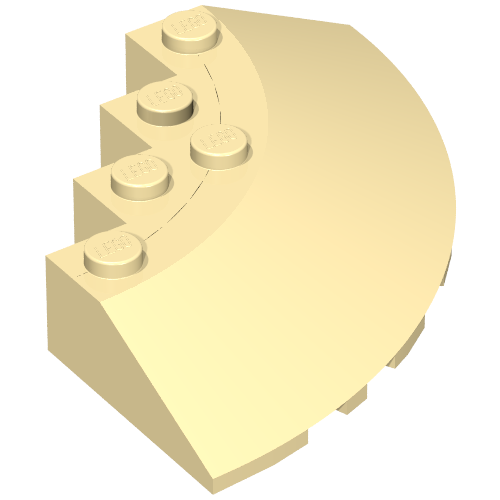 Part 95188 - Brick, Round Corner 6 x 6 with Slope 33 Edge, Facet Cutout - De BrickPlaats