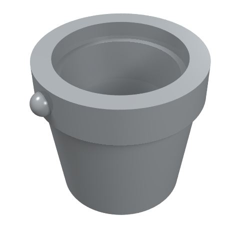 Part 95343 - Minifigure, Utensil Bucket 1 x 1 x 1 Tapered with Handle Holders - De BrickPlaats