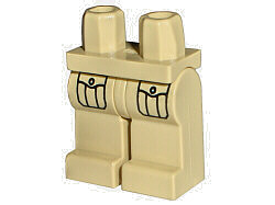 Part 970c00pb0018 - Hips and Legs with Cargo Pockets Front with Buttons Pattern - De BrickPlaats