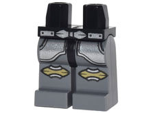 Part 970c85pb10 - Hips and Dark Bluish Gray Legs with Leg Armor, Silver Belt and Gold Knee Pads Pattern - De BrickPlaats