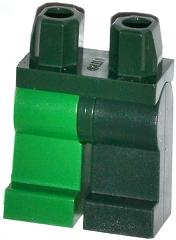 Part 970d18 - Hips and 1 Dark Green Left Leg, 1 Green Right Leg - De BrickPlaats