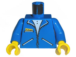 Part 973pb0100c01 - Torso Zipper Jacket and 3 Pockets Pattern / Blue Arms / Yellow Hands - De BrickPlaats
