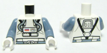 Part 973pb0626c01 - Torso SW Clone Pilot with Sand Blue Hoses and Belt, Black Straps Pattern / Sand Blue Arms / White Hands - De BrickPlaats