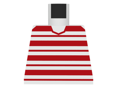Part 973px62 - Torso Horizontal Red Stripes Pattern - De BrickPlaats