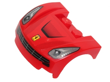 Part 98835pb012s - Vehicle, Mudguard 3 x 4 x 1 2/3 Curved Front with Headlights and Black Grille with Car Engine Cover, Ferrari Logo Pattern (Sticker) - Set 40191 - De BrickPlaats