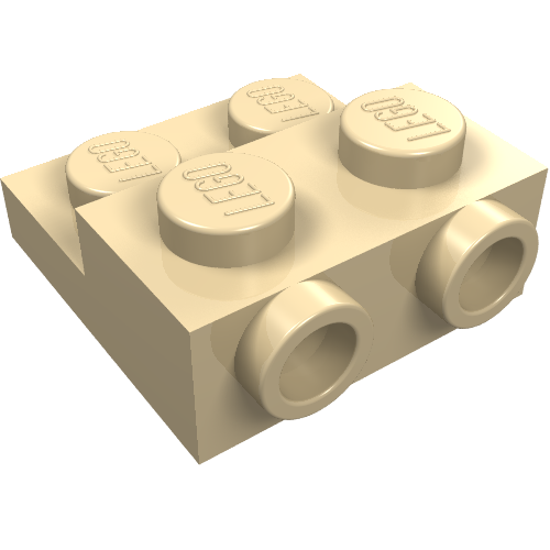 Part 99206 - Plate, Modified 2 x 2 x 2/3 with 2 Studs on Side - De BrickPlaats
