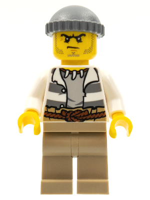 Minifig cty0515 - Swamp Police - Crook Male with Dark Bluish Gray Knit Cap - De BrickPlaats