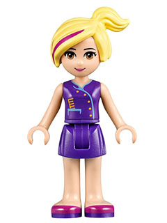 Minifig frnd0096 - Friends Natasha - Dark Purple Skirt, Dark Purple Top with Comb - De BrickPlaats