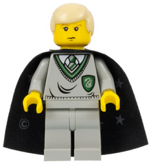 Minifig hp040 - Draco Malfoy - Slytherin Torso, Black Cape with Stars - De BrickPlaats