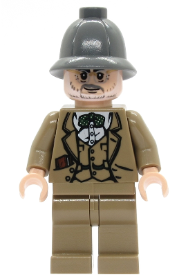 Minifig iaj002 - Professor Henry Jones Sr. - Dark Bluish Gray Pith Helmet, Diary in Pocket - De BrickPlaats
