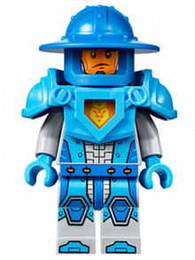 Minifig nex019 - Royal Soldier / King's Guard - Blue Helmet with Broad Brim, Dark Azure Armor and Hands - De BrickPlaats