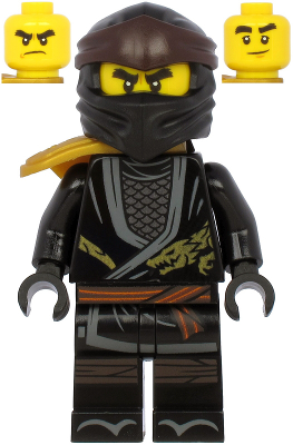 Minifig njo0618 - Cole - Legacy, Pearl Gold Armor Shoulder Pad - De BrickPlaats