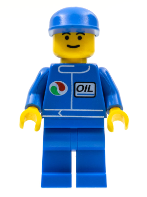 Minifig oct016 - Octan - Blue Oil, Blue Legs, Blue Cap - De BrickPlaats