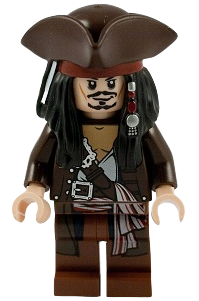 Minifig poc011 - Captain Jack Sparrow with Tricorne - De BrickPlaats