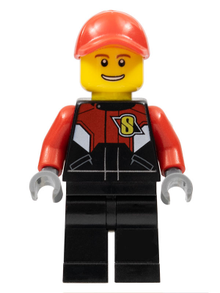 Minifig rac057 - Racing Bike Driver 1 - De BrickPlaats