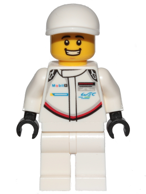 Minifig sc059 - Porsche 911 RSR Driver - White Cap - De BrickPlaats