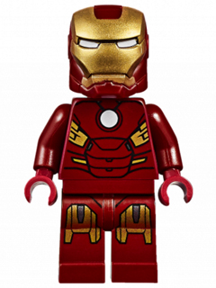 Minifig sh0231 - Iron Man - Mark 7 Armor, Small Helmet Visor - De BrickPlaats