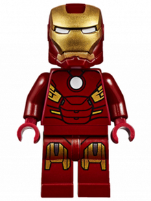 Minifig sh0231 - Iron Man - Mark 7 Armor, Small Helmet Visor - De BrickPlaats