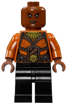 Minifig sh0476 - Okoye - Dark Orange Top - De BrickPlaats