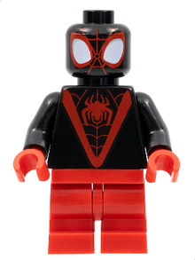 Minifig sh0800 - Spider-Man (Miles Morales) - Red Medium Legs, Red Spider Logo - De BrickPlaats